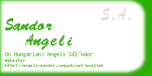 sandor angeli business card